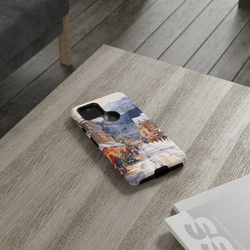 Bustling Victorian Christmas Market - Impact Resistant Phone Case